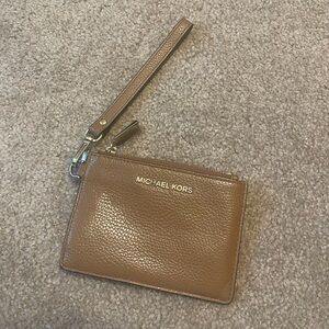 Michael Kors Tan Leather Wristlet